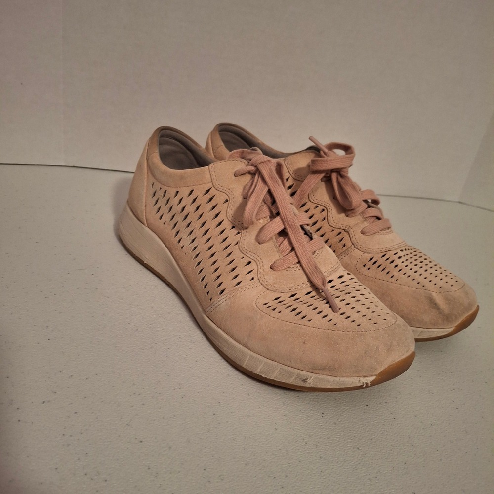 Dansko Women Size 42‎ Pink Suede Perforated Lace Up Sneakers Comfort Walking